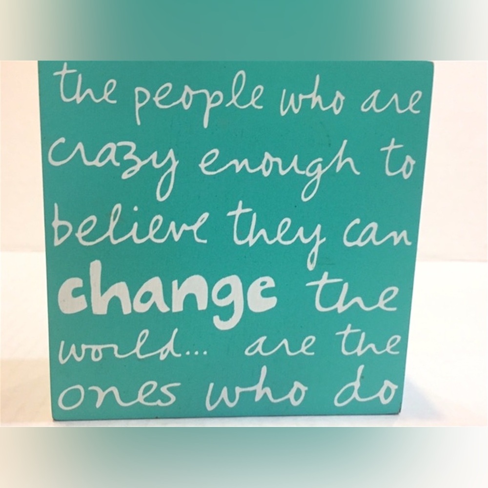 Inspirational Teal and White Wall Art